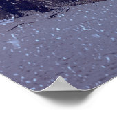 夕べの冬の雪の市公園 ポスター (角)