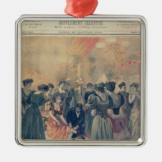 夕べの披露宴のワクチン接種 メタルオーナメント (正面)