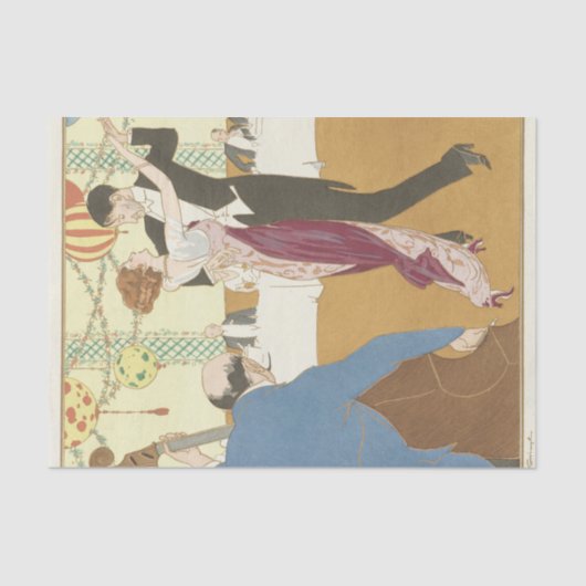 夕べの服装1914by Ludwik Strimpl 薄葉紙 (正面)