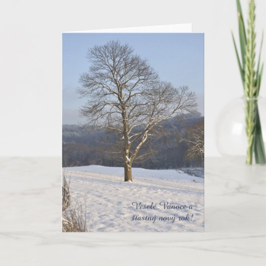 夕べの木Veselé Vánoce! シーズンカード (正面)