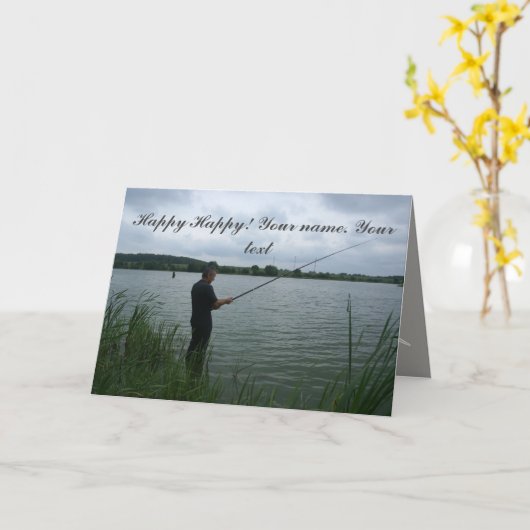 夕べの漁師 カード (黄色い花)