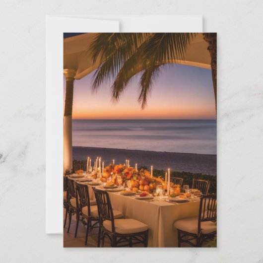 夕べの熱帯の感謝祭 招待状 (正面)