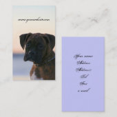夕べの空の名刺のボクサーの子犬 名刺 (正面/裏面)