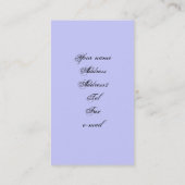 夕べの空の名刺のボクサーの子犬 名刺 (裏面)