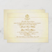 夕べの結婚式招待状のヴィンテージの硫酸紙 招待状 (正面/裏面)