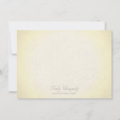 夕べの結婚式招待状のヴィンテージの硫酸紙 招待状 (裏面)