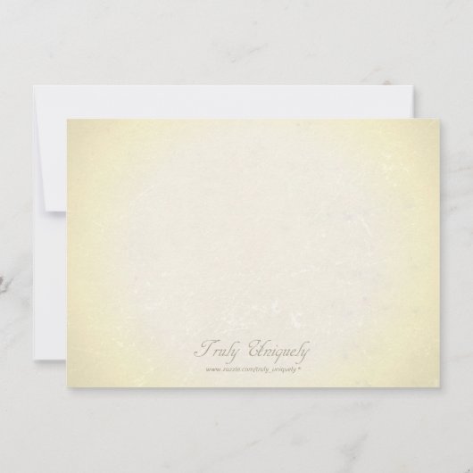 夕べの結婚式招待状のヴィンテージの硫酸紙 招待状 (裏面)