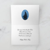 夕べの航行の父の日カード カード (内部)