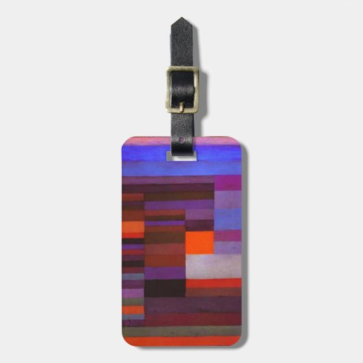 夕べの荷物のラベルのパウル・クレーの火 ラゲッジタグ (正面縦)