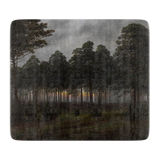 夕べの風景(by Caspar David Friedrich) カッティングボード (正面)