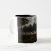 夕べの風景(by Caspar David Friedrich) ツートーンマグカップ (正面左)