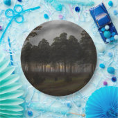 夕べの風景(by Caspar David Friedrich) ペーパープレート (パーティー)