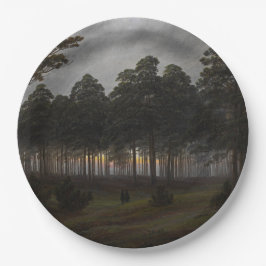 夕べの風景(by Caspar David Friedrich) ペーパープレート