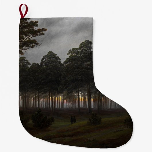 夕べの風景(by Caspar David Friedrich) ラージクリスマスストッキング (正面)