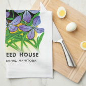 夕べの香り付き在庫シードパケットラベル キッチンタオル (四つ折り)