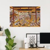 夕べをカッコいい取る両国橋 ポスター (ホームオフィス)