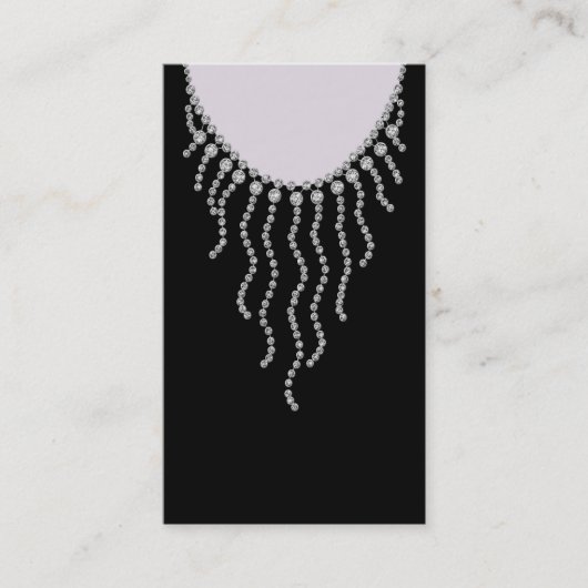 夕べアウトシリーズ9ブラックガウンと宝石 名刺 (正面)