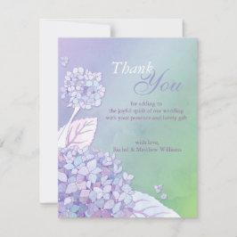 夕べアジサイグラデーションズ結婚の感謝 サンキューカード