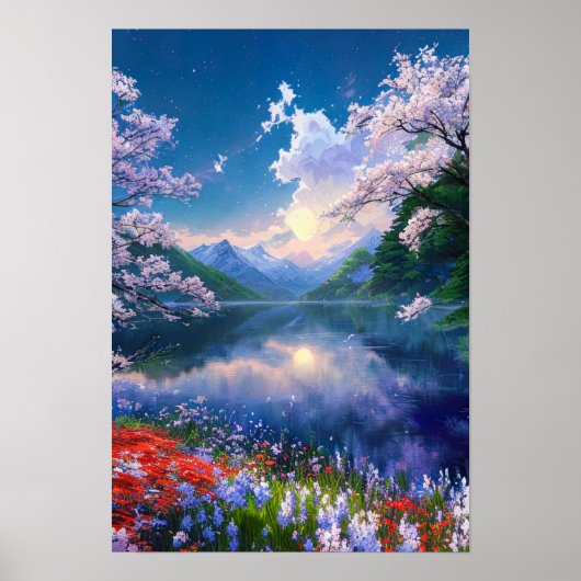 夕べアットエンチャント湖 ポスター (正面)