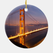 「夕べアットゴールデンゲートブリッジ」オーナメント セラミックオーナメント (裏面)
