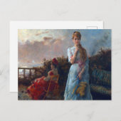 夕べアットザシーバイアルフレッドスティーブンス ポストカード (正面/裏面)