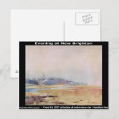 夕べアットニューブライトン、Wirral。 ポストカード (正面/裏面)