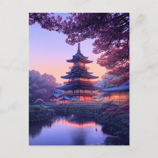 夕べアットリバーサイドテンプル ポストカード (正面)