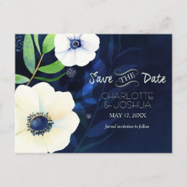 夕べアネモネス結婚式の日付を保存 案内ポストカード