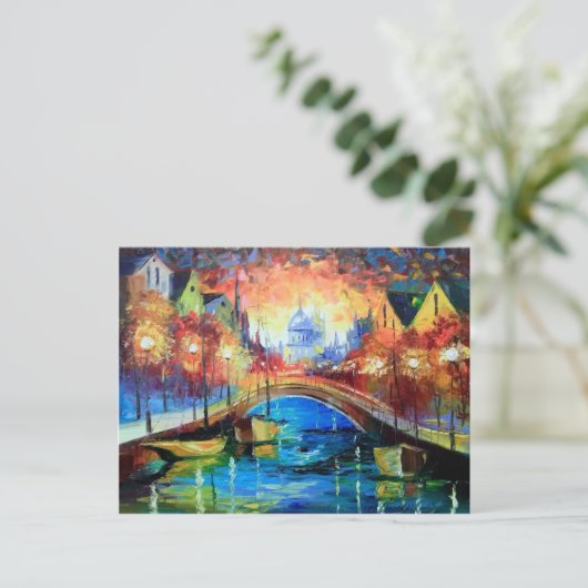 夕べアムステルダム ポストカード (スタンド正面)