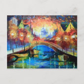 夕べアムステルダム ポストカード (正面)