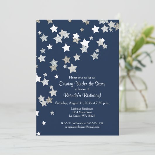 夕べアンダーザスターズウィズシルバーグリッター 招待状 (スタンド正面)