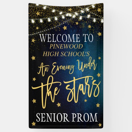 夕べアンダーザスターズダンスプロムバナー 横断幕 (縦)