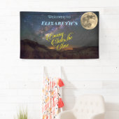 夕べアンダーザスターズフルムーン宇宙 横断幕 (インサイチュ)