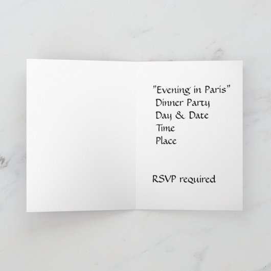 夕べインパリ 招待状 (内部)