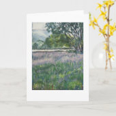 '夕べイン・メドウズ'ファインアートグリーティングカード カード (黄色い花)