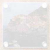 夕べインCinque Terre,イタリア ガラスコースター (裏面)