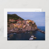 夕べインCinque Terre,イタリア ポストカード (正面/裏面)
