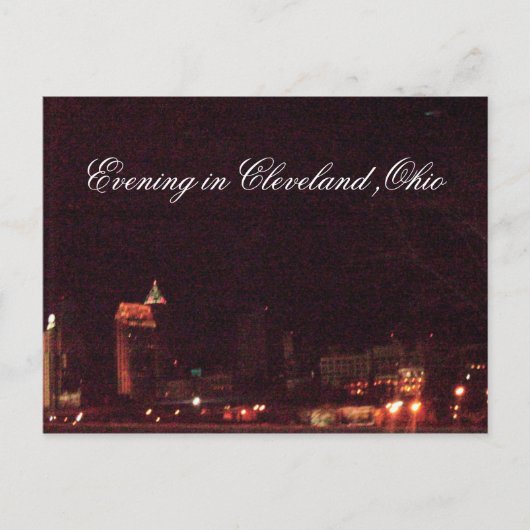 夕べインCLEVELAND、オハイオはがき ポストカード (正面)
