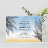 夕べウォーターカラーパーム葉リハーサルディナー 招待状 (スタンド正面)