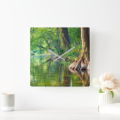 夕べオンサイプレスクリーク スクエア壁時計 (ホーム)