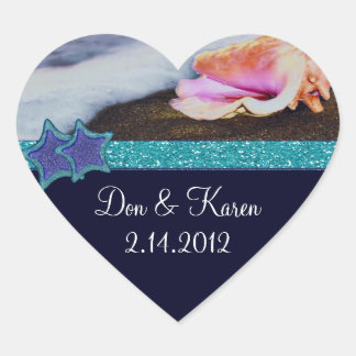 夕べオンビーチハート ハートシール