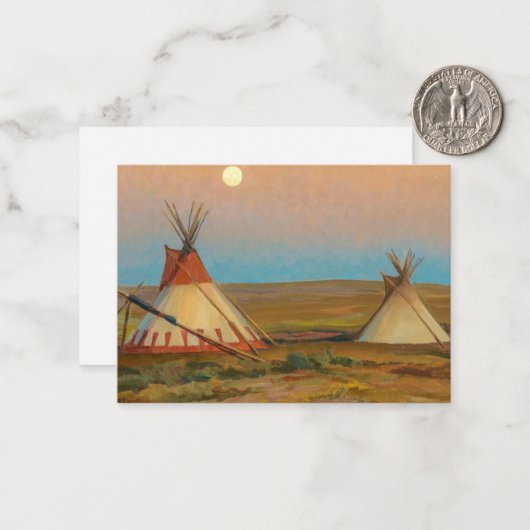 夕べオンブラックフット予約バイディクソン ノートカード (正面/裏面インサイチュ)