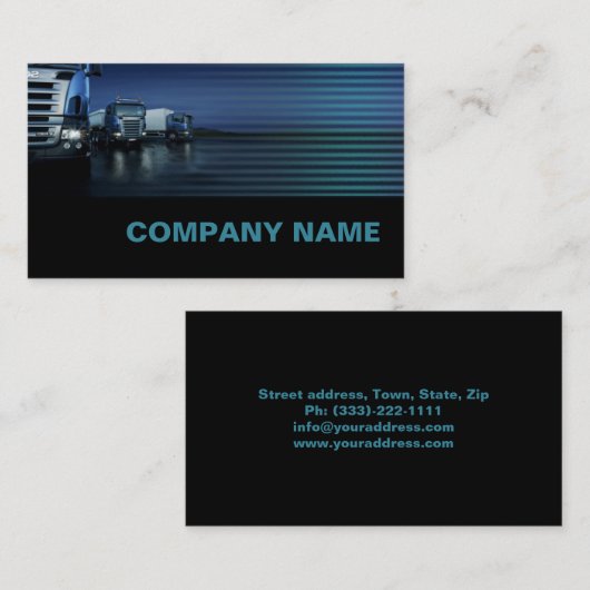 夕べカラーブルートラック名刺 名刺 (正面/裏面)