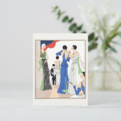 夕べガウン（1932年）by Paquin ポストカード (スタンド正面)