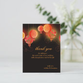 夕べガーデン紙ランタン結婚ズサンキュー サンキューカード (スタンド正面)