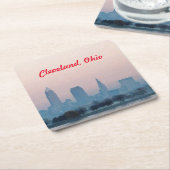 夕べクリーブランドコースター スクエアペーパーコースター (アングル)