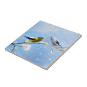 夕べグロスビ絵画ークズカウトオリジナルドッグアート タイル (側面)