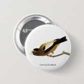 夕べグローズビーチバイジョンジェームズオードゥボン,フィンチバード 缶バッジ (正面&裏面)