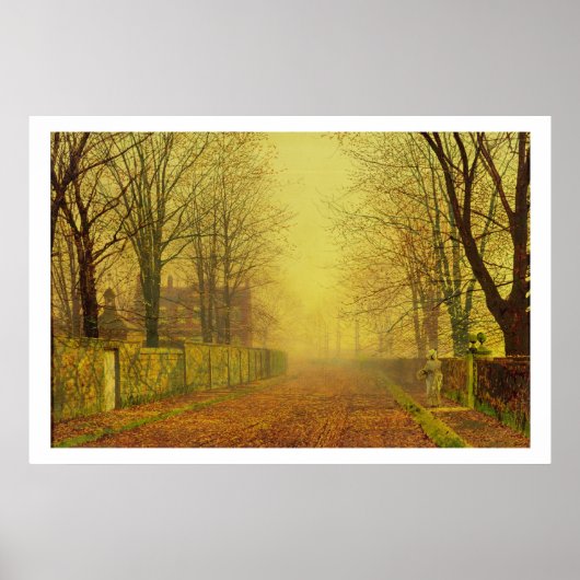 夕べグロー， c.1884 (キャンバス上の油) ポスター (正面)