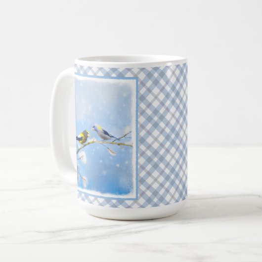 夕べグロ絵画スビーチズ – かわいいオリジナルドッグアート コーヒーマグカップ (正面左)